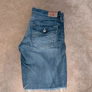 True religion denim shorts